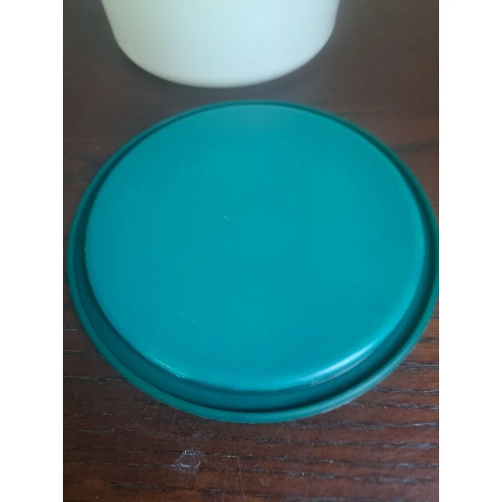 Vtg Tupperware One Touch Canister White With Hunter Green Lid 2708A-2